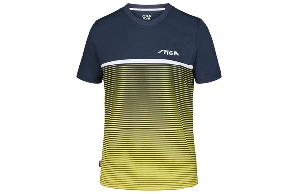 Stiga Shirt Lines Peacoat blau/gelb/weiß Gr. XL