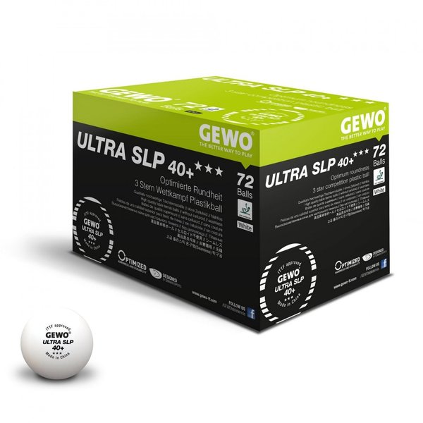 Gewo Ball*** Ultra SLP 40+ weiß, 72er Pack